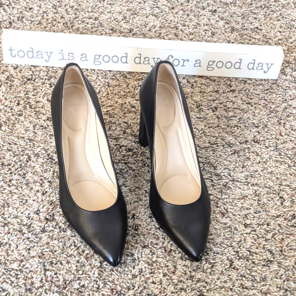 Black Nine West Block Heels